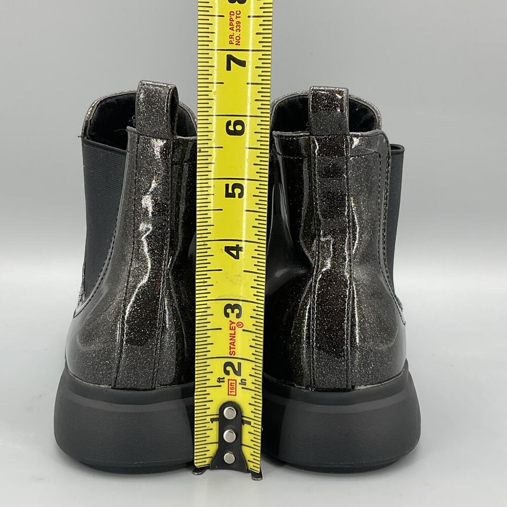 NEW Dolce Vita Girls Glitter Chelsea Boots Black Size 4 - Picture 4 of 10